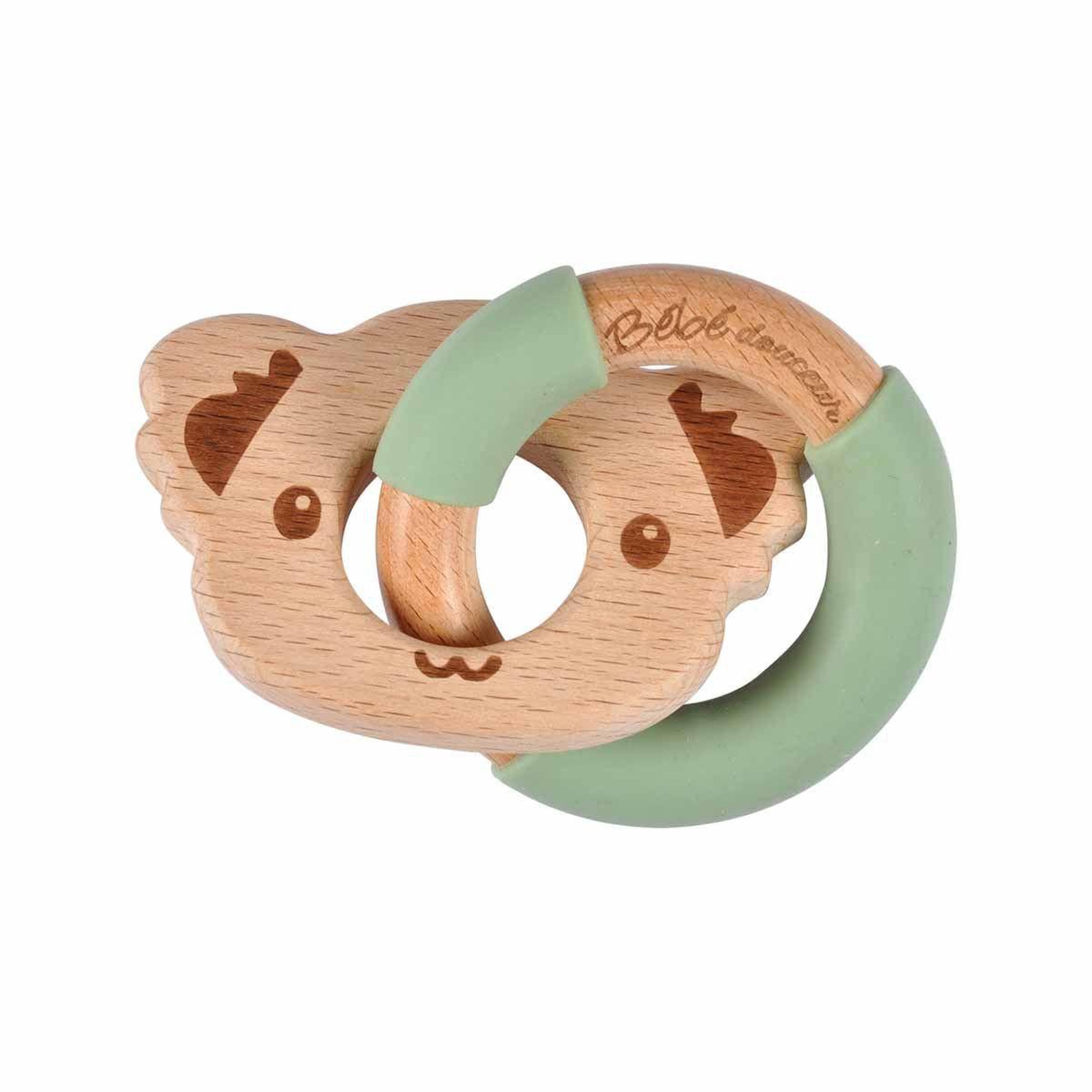 BEBE DOUCEUR Jouet d'Éveil Bébé Anneau  Koala  7cm Vert