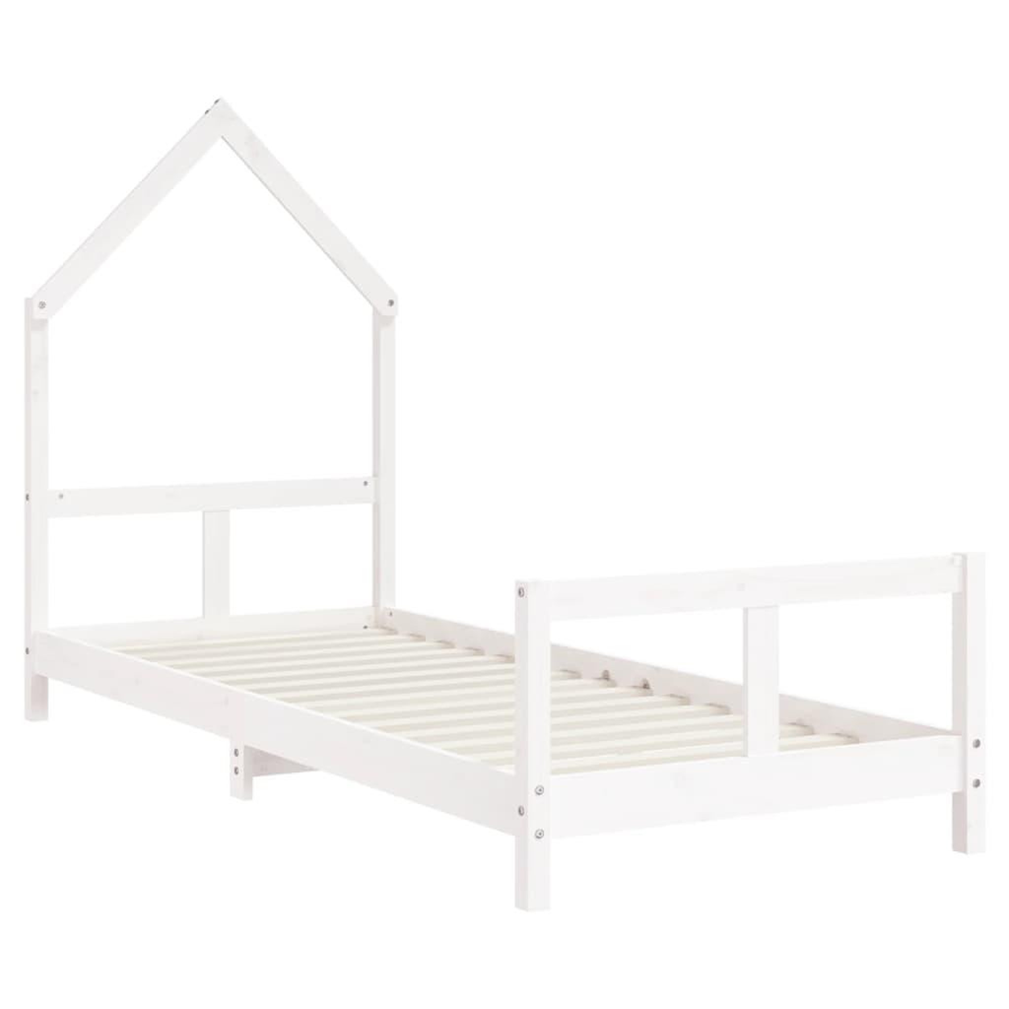 Voir la diapositive 3 : VIDAXL Cadre de lit pour enfants blanc 80x200 cm bois de pin massif