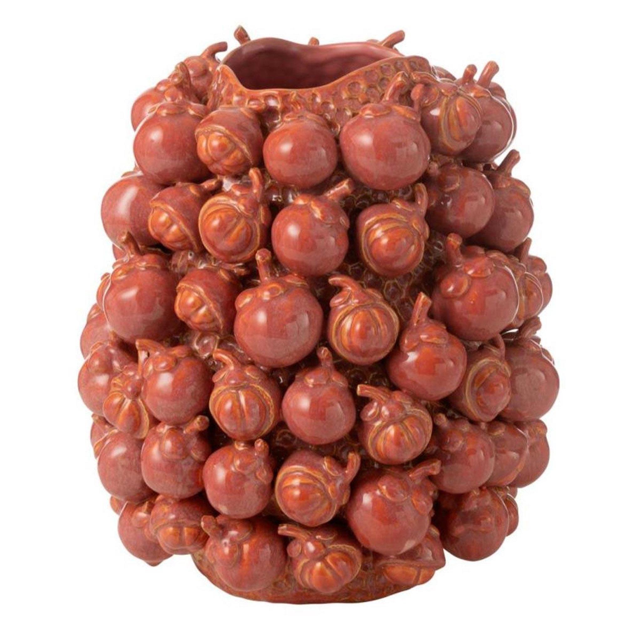 J-LINE Vase déco en argile  botanica  36cm cuivre rose