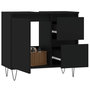 Voir la diapositive 3 : VIDAXL Armoire de salle de bain noir 65x33x60 cm bois d'ingenierie
