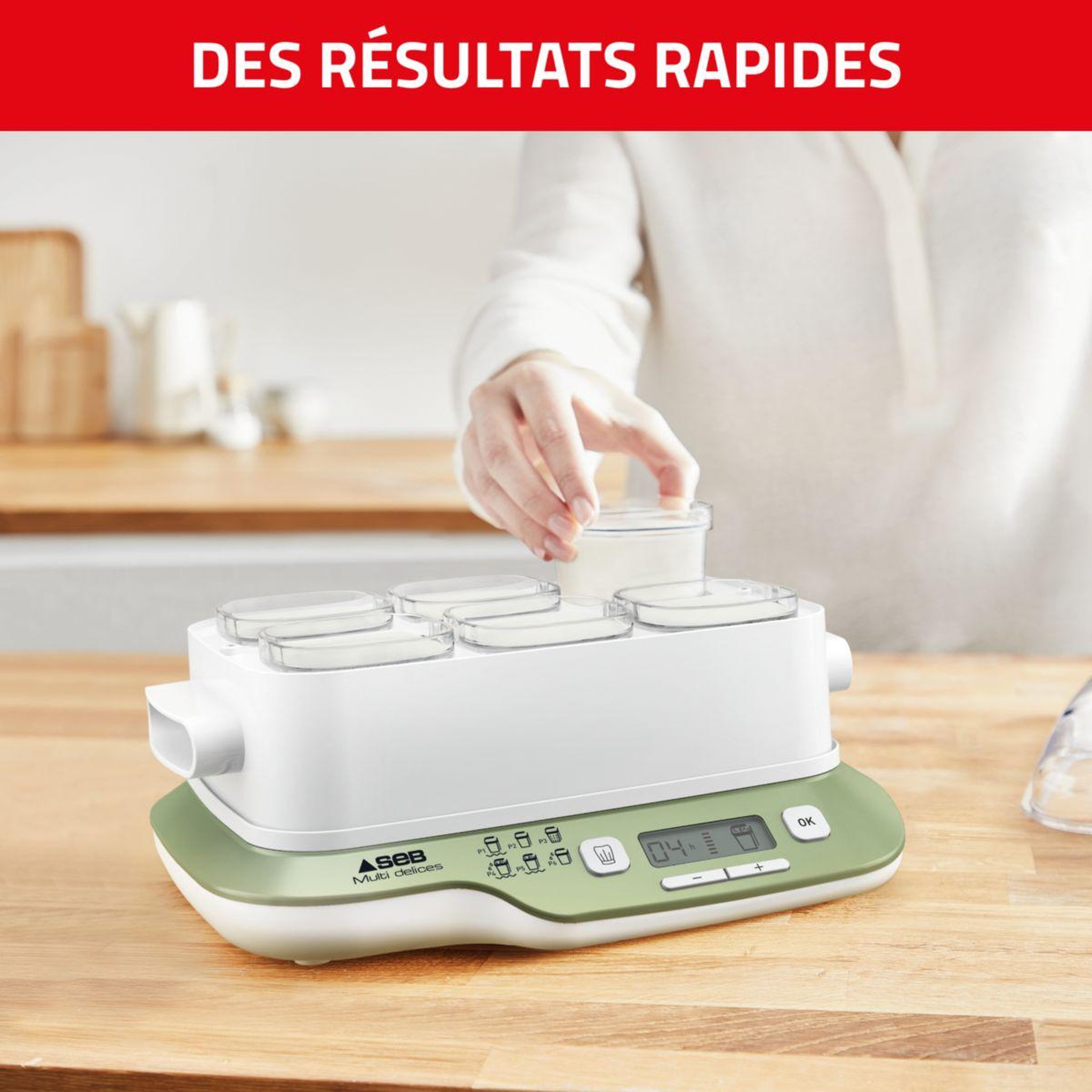 Voir la diapositive 4 : SEB Yaourtière et fromagère YG660310 MultiDelices Express & Végétal