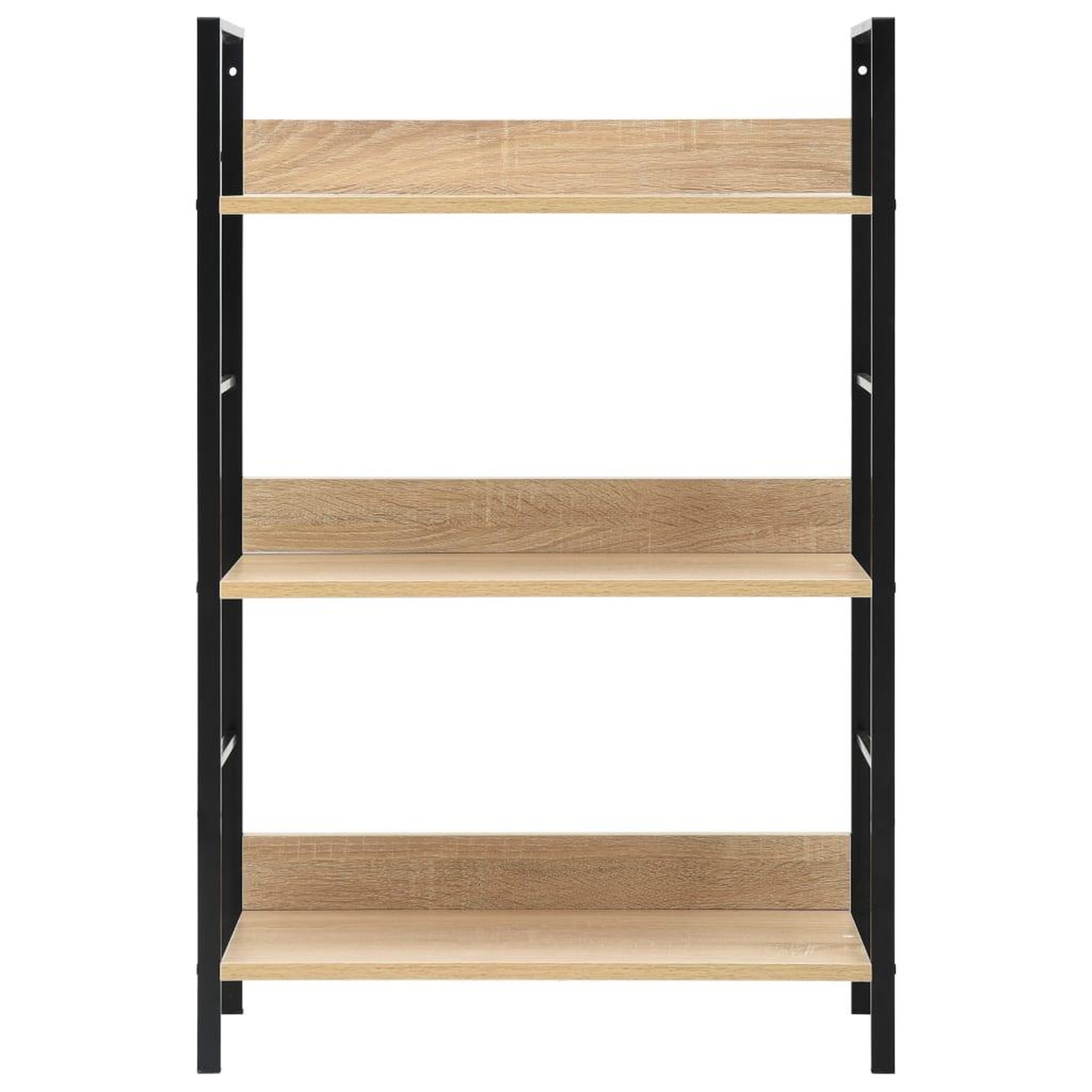 Voir la diapositive 3 : VIDAXL Bibliotheque a 3 niveaux chene 60x27,6x90,5cm bois d'ingenierie