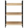 Voir la diapositive 3 : VIDAXL Bibliotheque a 3 niveaux chene 60x27,6x90,5cm bois d'ingenierie