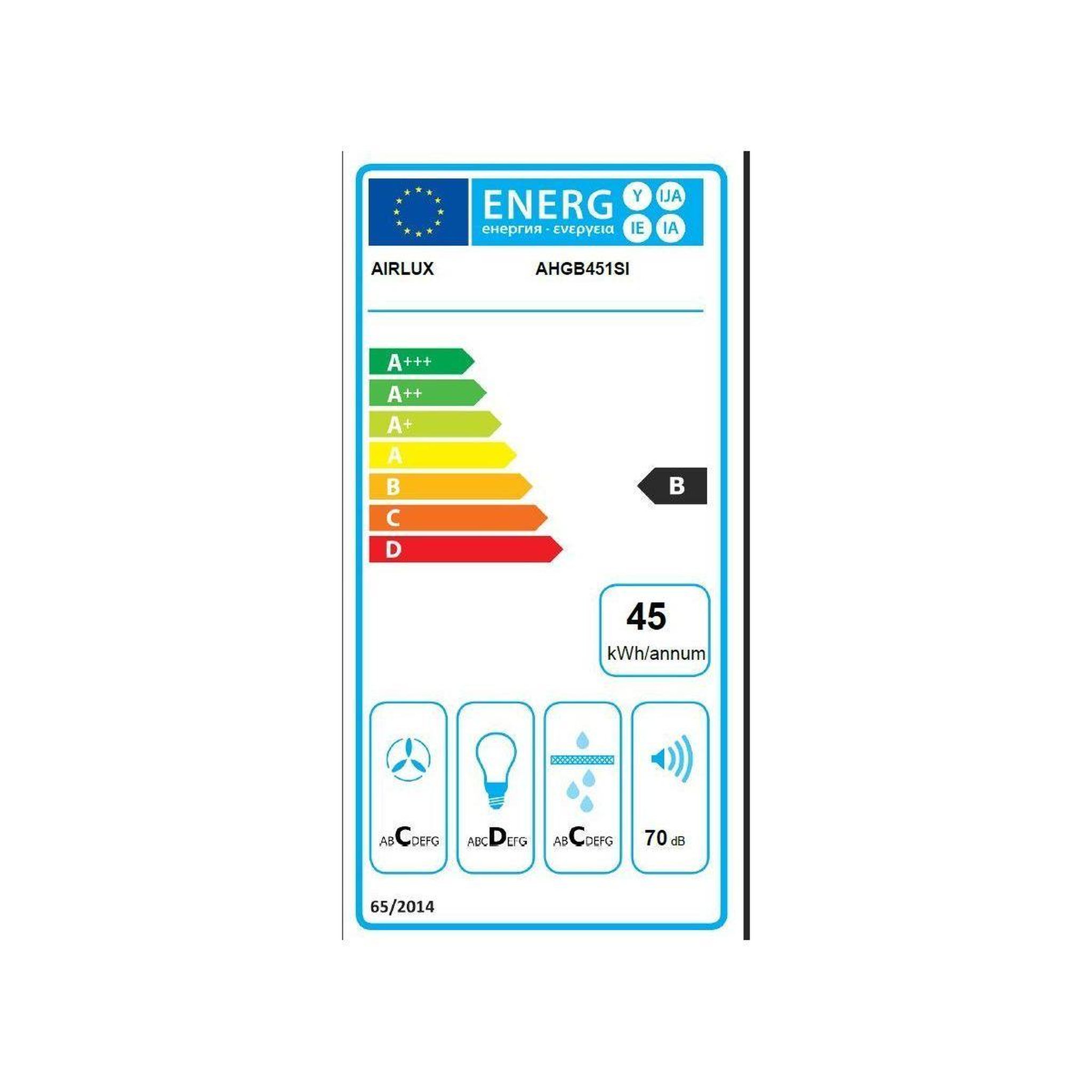 Voir la diapositive 5 : Airlux Hotte encastrable ahgb451si