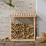 Voir la diapositive 3 : VIDAXL Support pour bois de chauffage 108x64,5x110 cm Bois de pin
