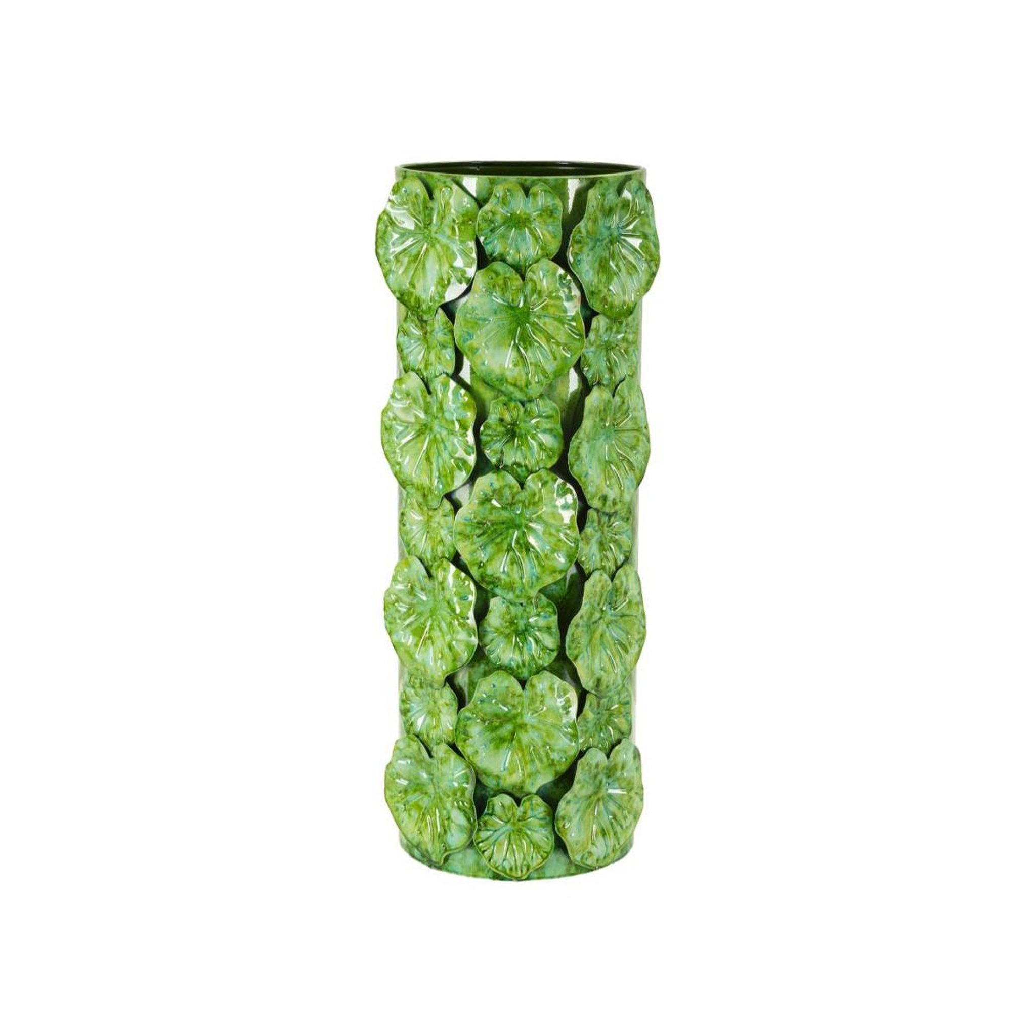 Paris Prix Vase design nénuphar  drop  46cm vert