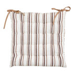 ATMOSPHERA Galette de Chaise à Rayures  Groove  38x38cm Beige