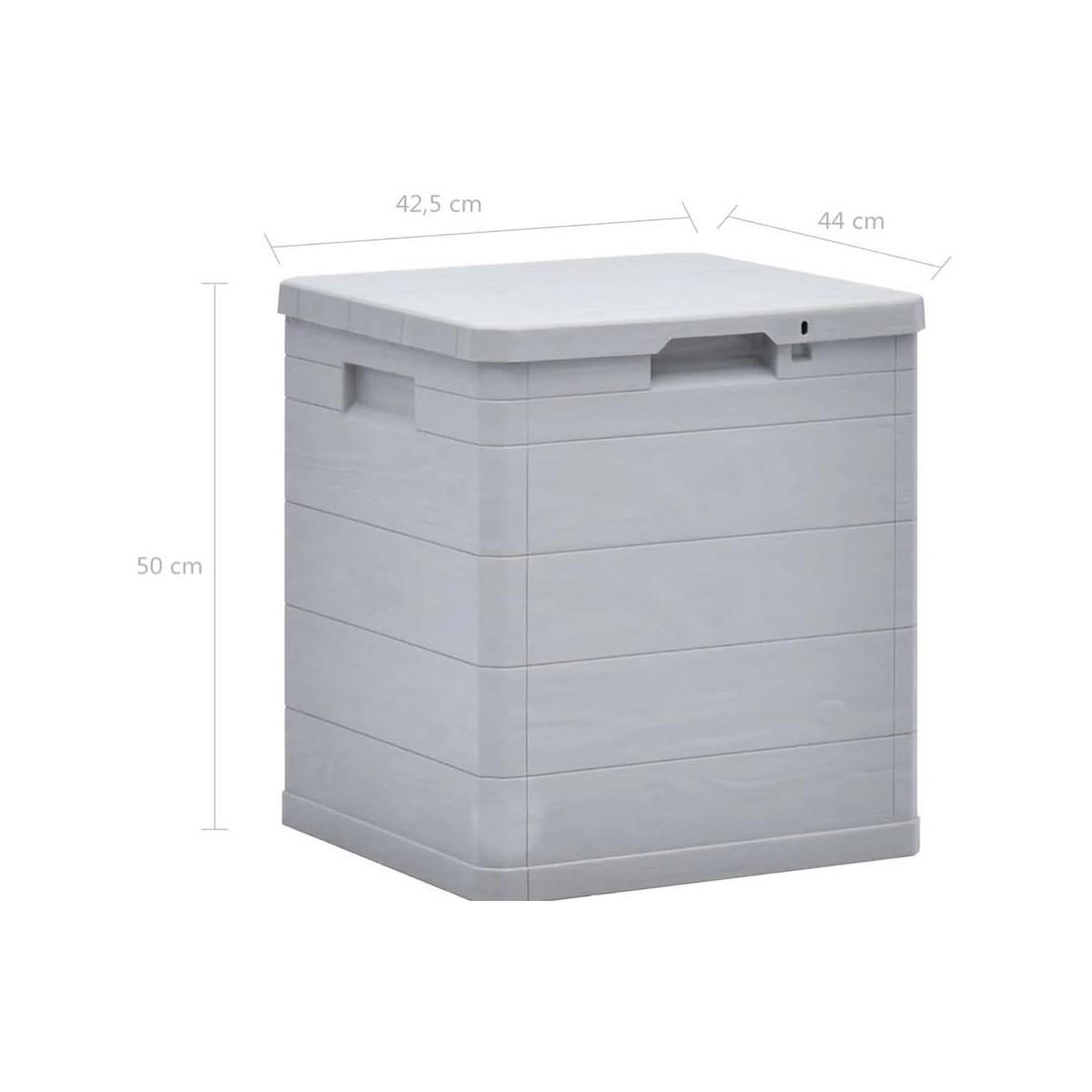Voir la diapositive 4 : Toomax Coffre de jardin en résine 90 Litres Gris Taupe 42 x 44 x 50cm TOOMAX