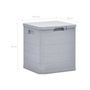 Voir la diapositive 4 : Toomax Coffre de jardin en résine 90 Litres Gris Taupe 42 x 44 x 50cm TOOMAX