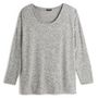 Voir la diapositive 3 : IN EXTENSO T-shirt manches longues gris grande taille femme