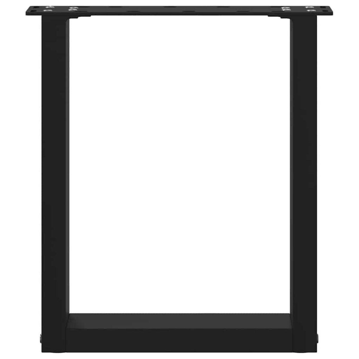 VIDAXL Pieds de table basse forme de U 2 pcs noir 28x(42-43) cm acier