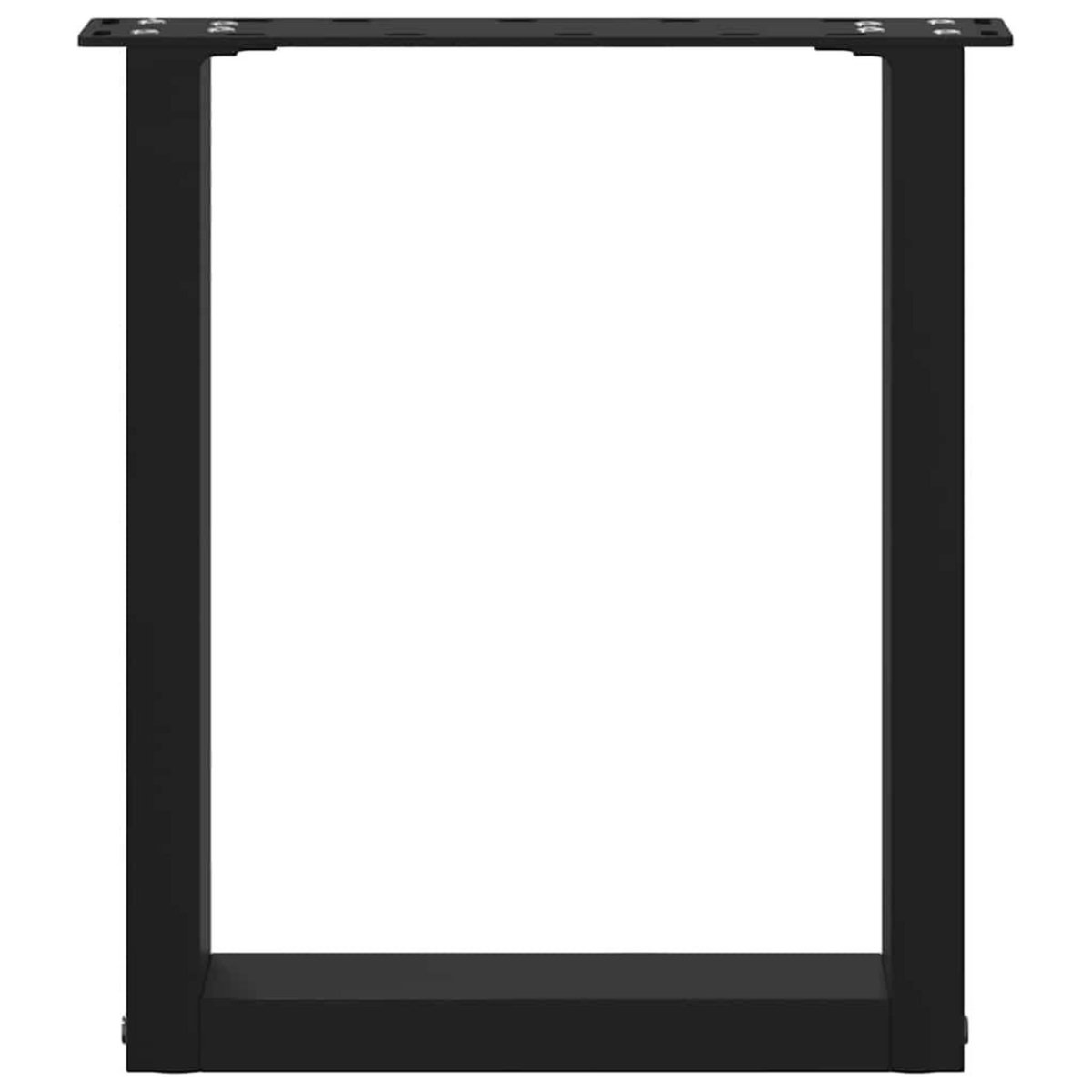 VIDAXL Pieds de table basse forme de U 2 pcs noir 28x(42-43) cm acier