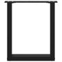 Voir la diapositive 5 : VIDAXL Pieds de table basse forme de U 2 pcs noir 28x(42-43) cm acier