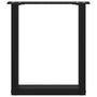 Voir la diapositive 5 : VIDAXL Pieds de table basse forme de U 2 pcs noir 28x(42-43) cm acier
