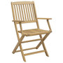 Voir la diapositive 4 : VIDAXL Chaises de jardin pliantes lot de 8 54,5x58x90 cm bois d'acacia