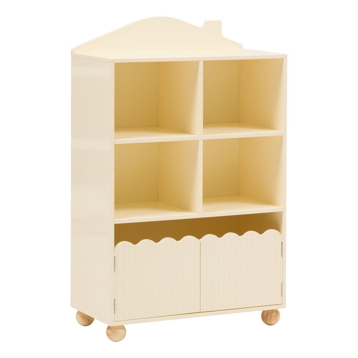 ATMOSPHERA Bibliothèque enfant 2 portes et 4 niches BOULI - Beige