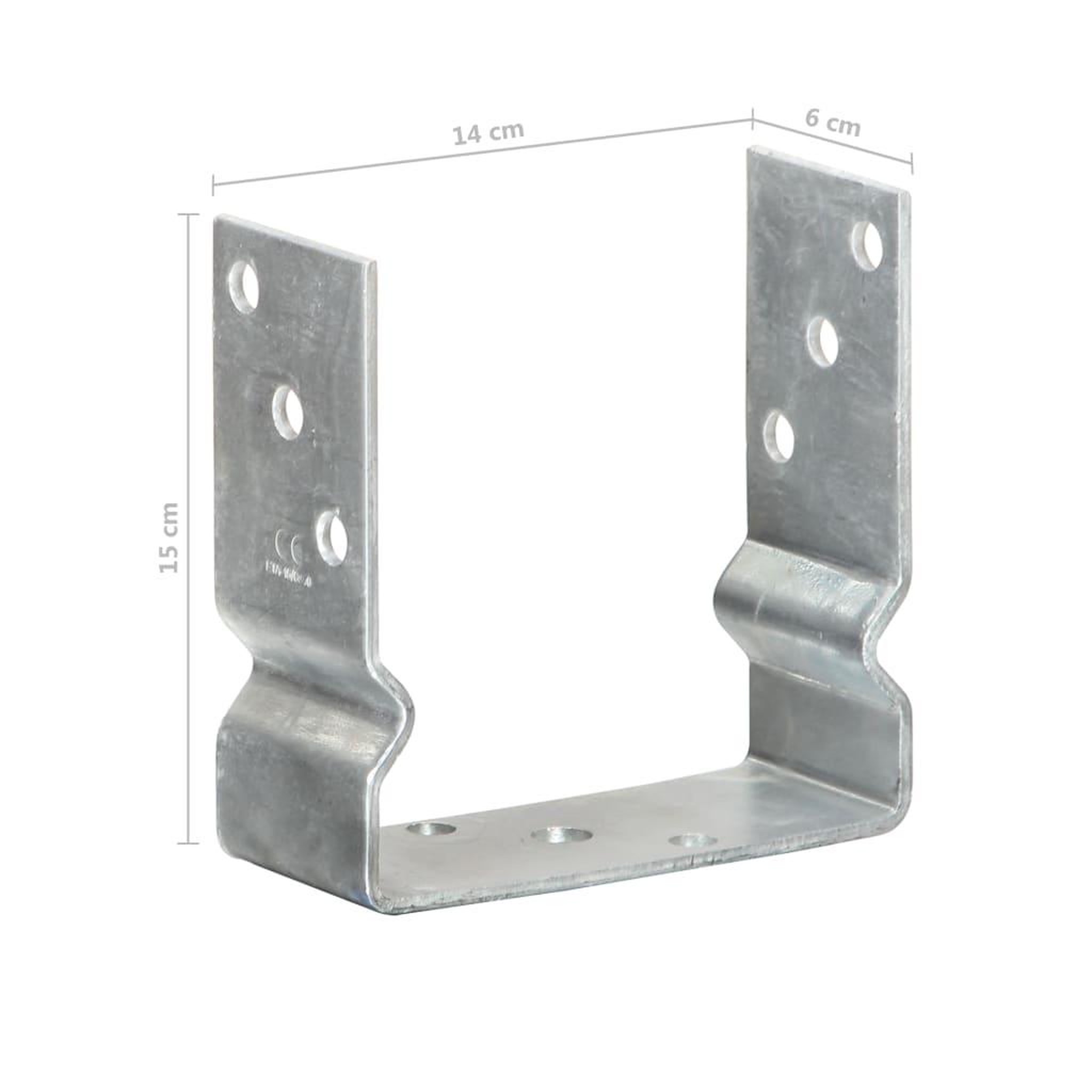 Voir la diapositive 6 : VIDAXL Piquets de cloture 12 pcs argente 14x6x15 cm acier galvanise