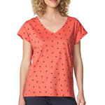 TBS T-shirt Corail Femme TBS EDDENSAN. Coloris disponibles : Rose