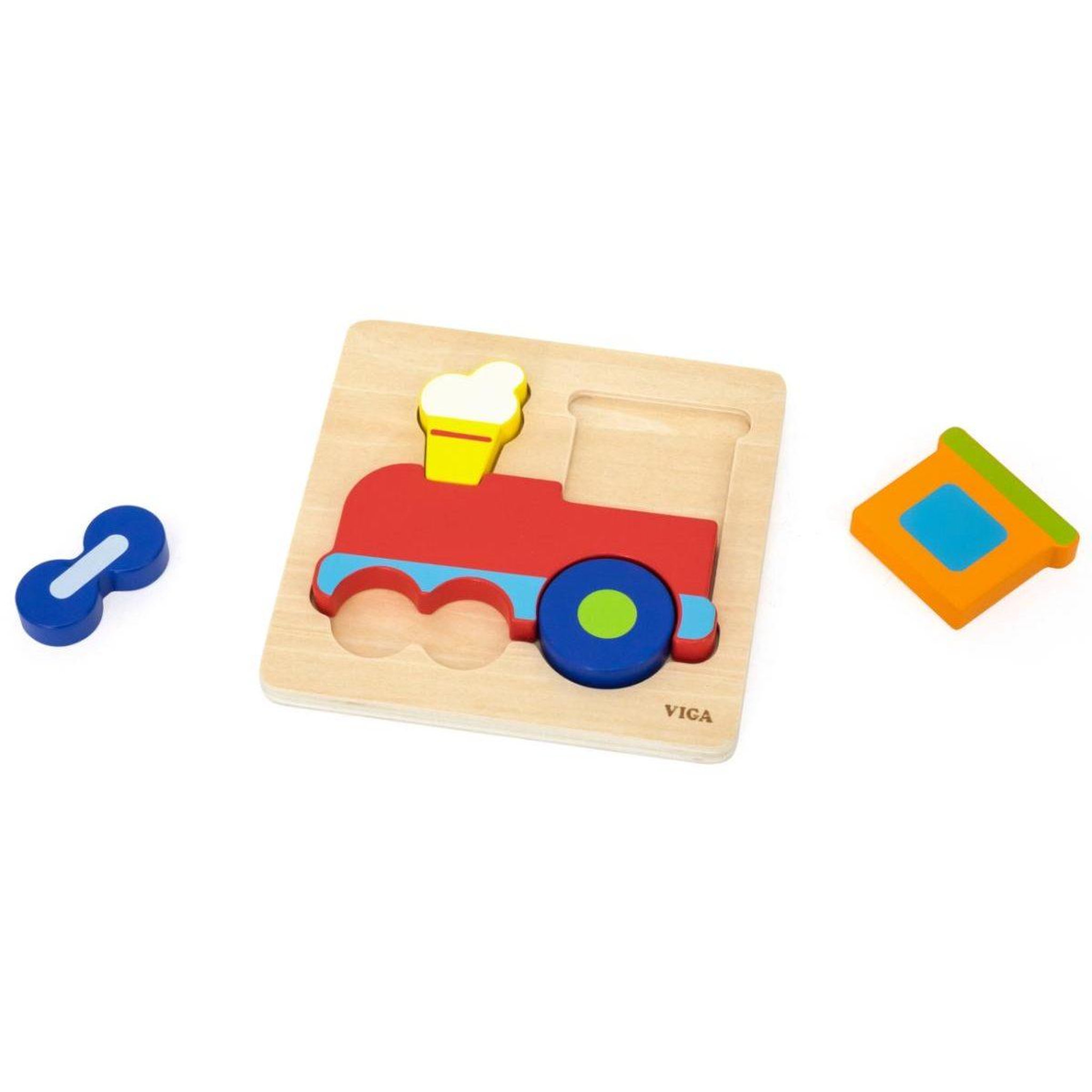 Voir la diapositive 2 : VIGA Puzzle pratique à grosses pièces  44783 - train