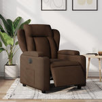 VIDAXL Fauteuil inclinable electrique Marron Tissu
