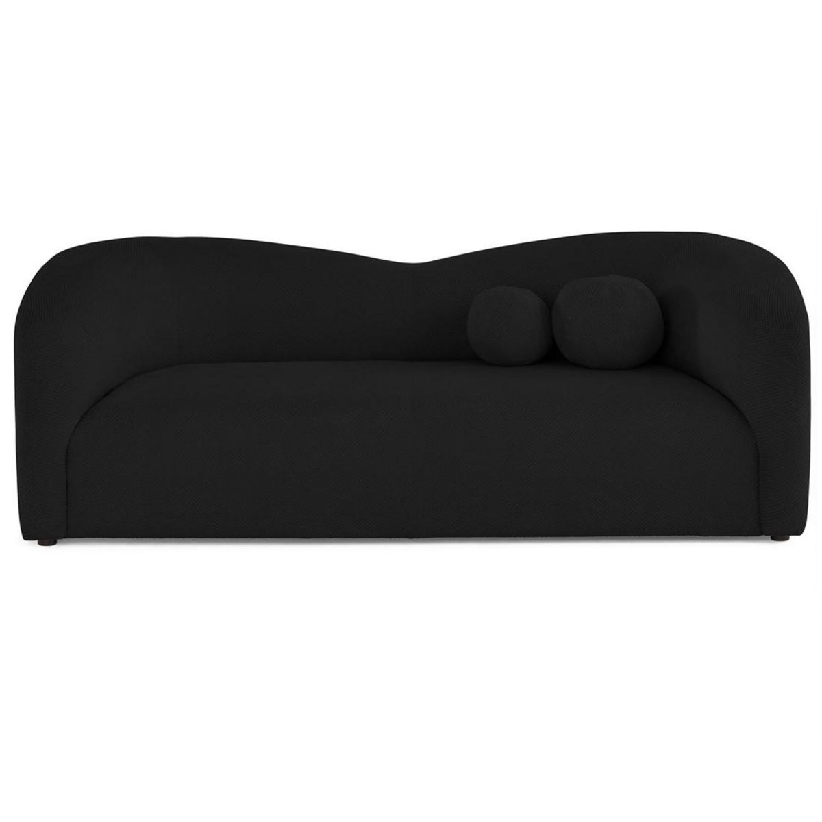 LISA DESIGN Charles - canapé droit 3 places en velours texturé