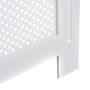 Voir la diapositive 5 : HOMCOM Cache-radiateur design - habillage radiateur motif rond - dim. 78L x 19l x 82H cm - MDF blanc