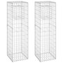Voir la diapositive 2 : VIDAXL Poteaux a panier de gabion 2 pcs 40x40x140 cm Fer
