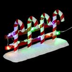 FEERIC LIGHT & CHRISTMAS Barrière Village de Noël  Sucre d'Orge  16cm Rouge