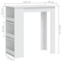 Voir la diapositive 6 : VIDAXL Table de bar rangement Blanc 102x50x103,5 cm Bois d'ingenierie