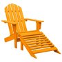 Voir la diapositive 1 : VIDAXL Chaise de jardin Adirondack avec pouf bois de sapin orange