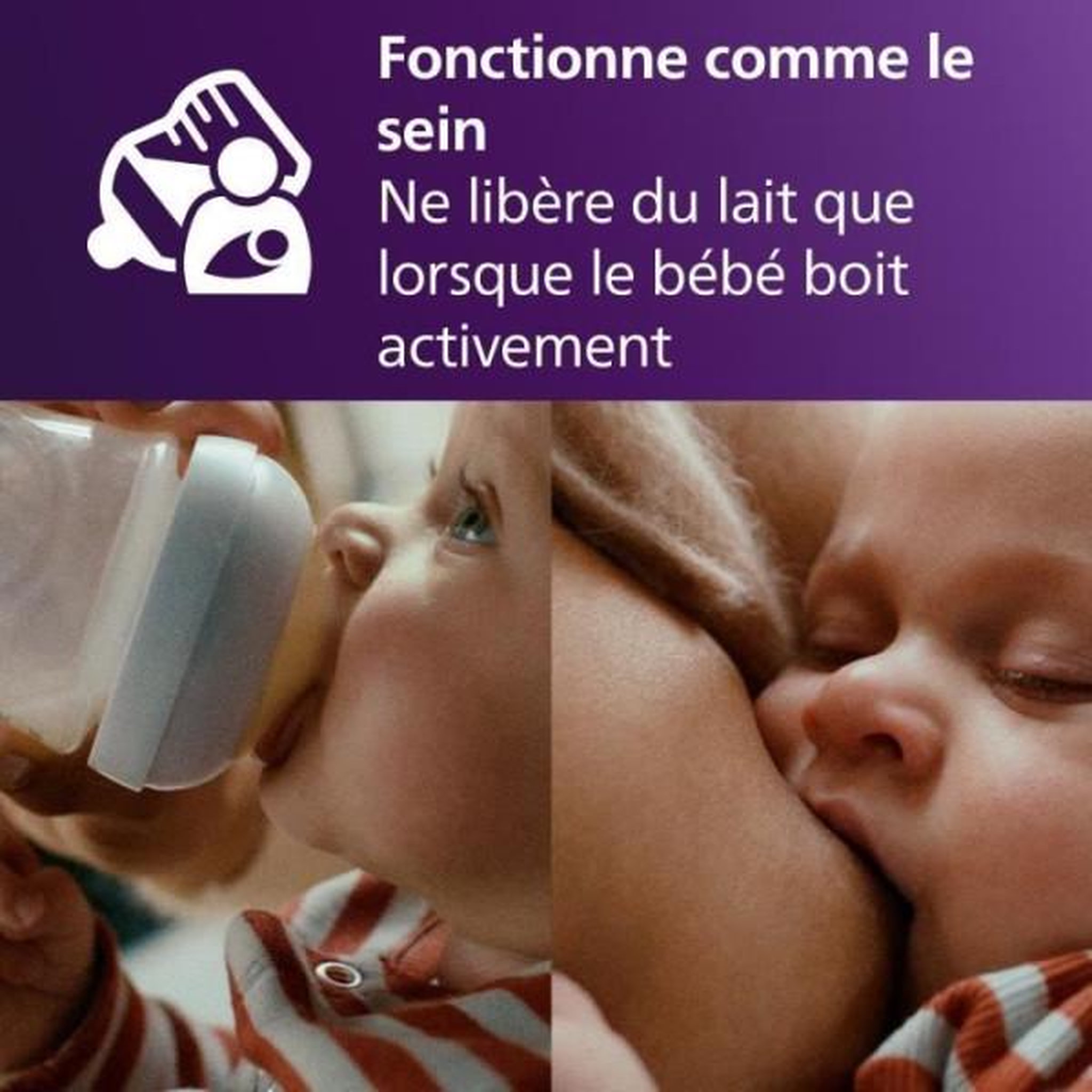 Voir la diapositive 3 : PHILIPS AVENT Kit nouveau-né - philips avent - natural 3.0 airfree - 2 biberons 125ml + 2 biberons 260ml + sucettes ultra douce 0-6m