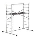 HAILO Echafaudage roulant d'escalier 4m en aluminium - HOBBYSTEP H4