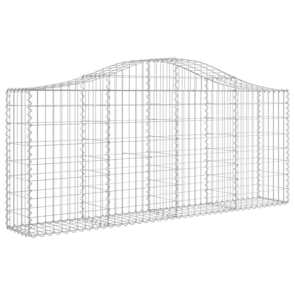 VIDAXL Panier de gabions arque 200x30x80/100 cm Fer galvanise