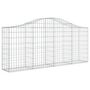 Voir la diapositive 2 : VIDAXL Panier de gabions arque 200x30x80/100 cm Fer galvanise
