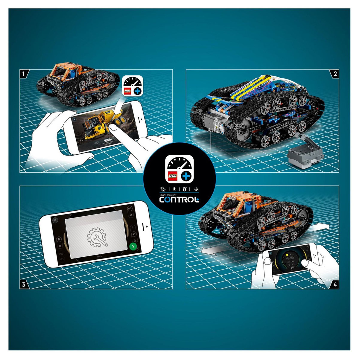LEGO Technic 42140 - Le Véhicule Transformable Télécommandé, Voiture RC, Jouet Enfants 9 Ans