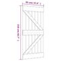 Voir la diapositive 6 : VIDAXL Porte NARVIK 95x210 cm bois massif de pin