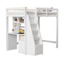 Voir la diapositive 1 : MERAX Lit combiné enfant 90x200cm bois coloris blanc