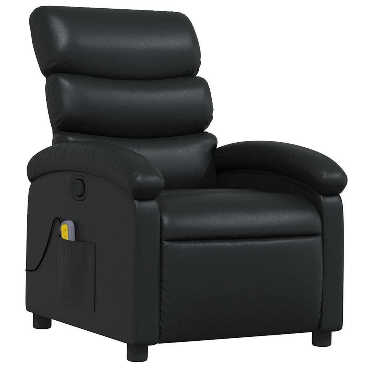VIDAXL Fauteuil de massage inclinable Noir Similicuir