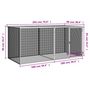 Voir la diapositive 6 : VIDAXL Poulailler avec toit anthracite 203x98x90 cm acier galvanise