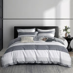 Home collection Parure housse de couette en polycoton Skyline. Coloris disponibles : Gris