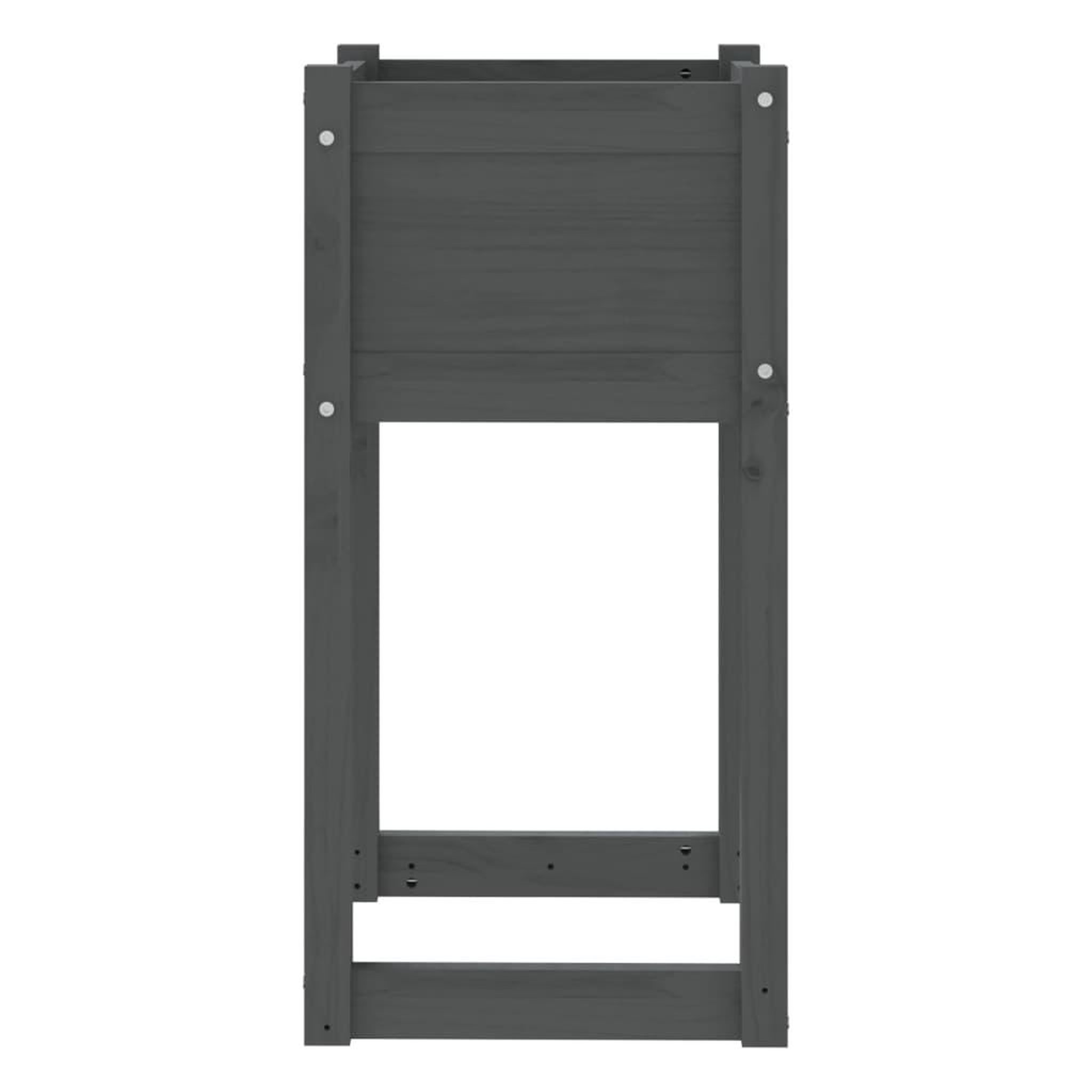 Voir la diapositive 5 : VIDAXL Jardiniere Gris 40x40x81 cm Bois massif de pin