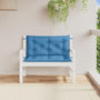 Voir la diapositive 3 : VIDAXL Coussins de banc de jardin lot de 2 bleu melange tissu