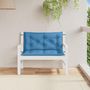 Voir la diapositive 3 : VIDAXL Coussins de banc de jardin lot de 2 bleu melange tissu