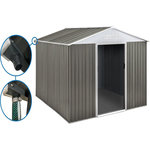 Habitat et Jardin Abri jardin métal  Dallas  - 12,99 m² avec gouttière - Taupe