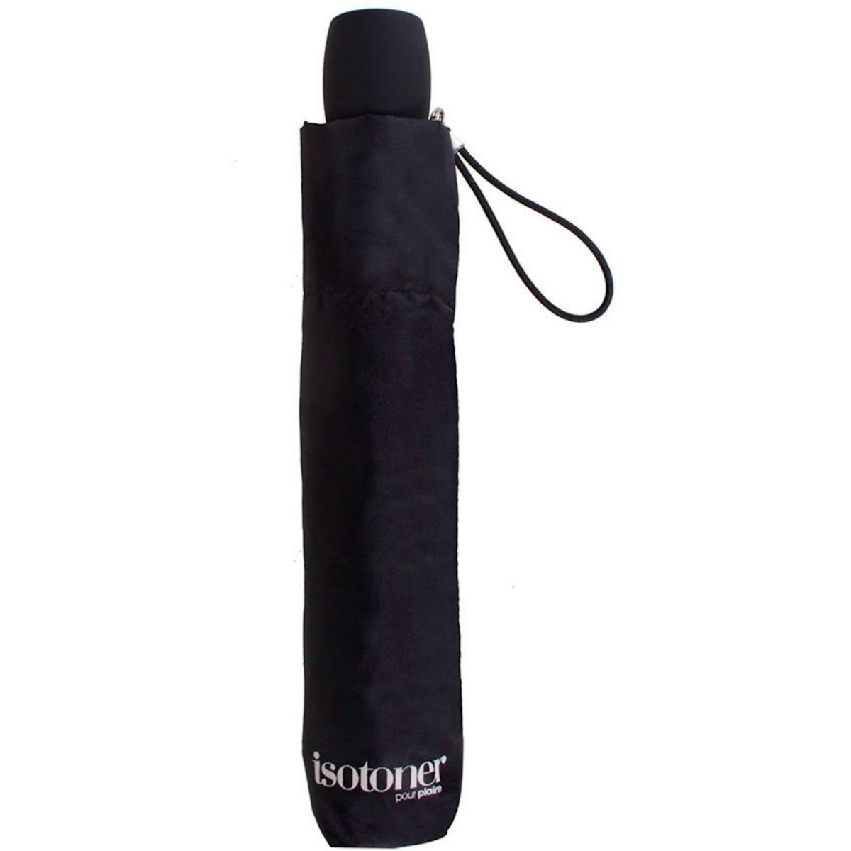 ISOTONER Parapluie 3 sections acier/alu/carbone Noir