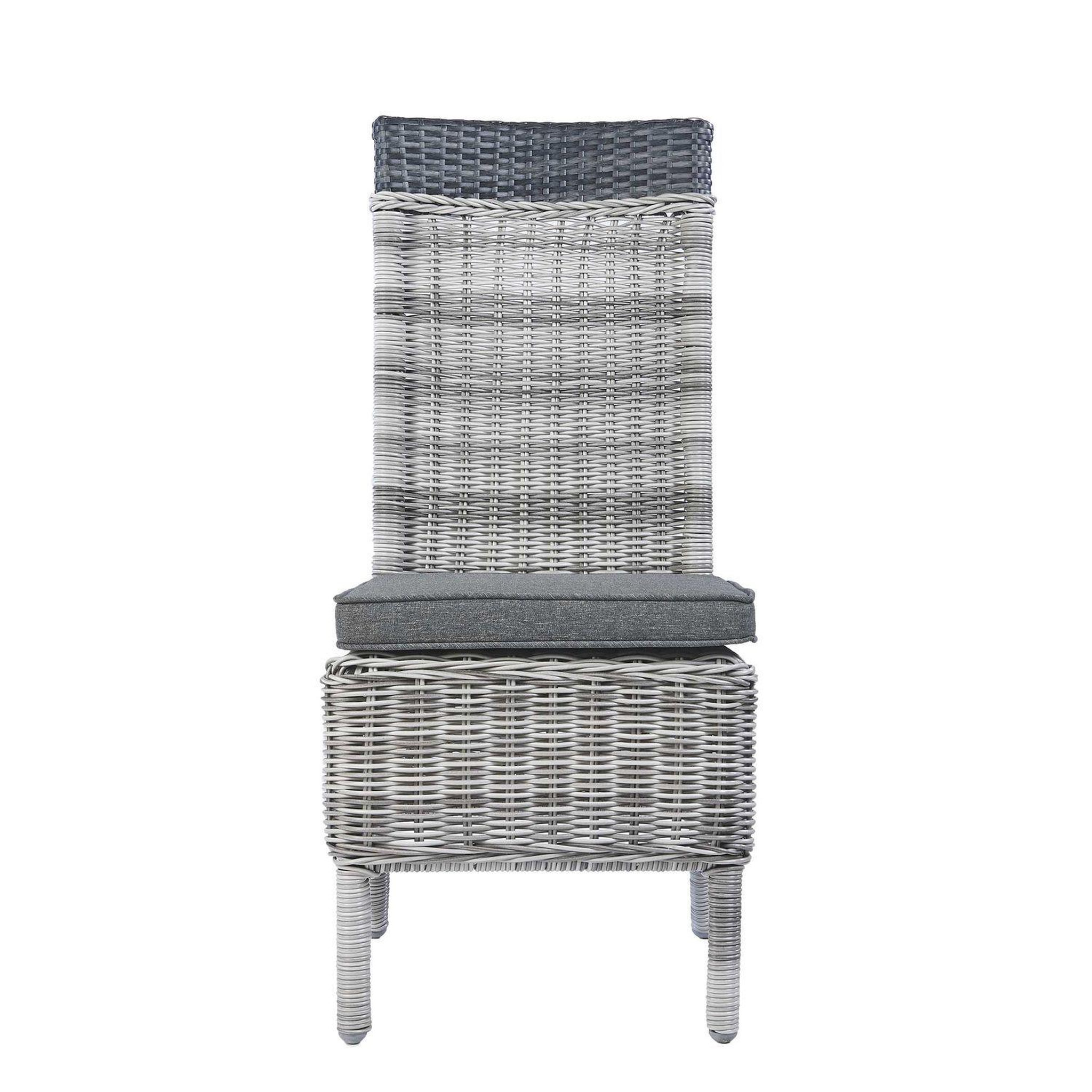 Voir la diapositive 3 : TOILINUX Ensemble table et 6 chaises de jardin en résine tressée 6 places faro - gris