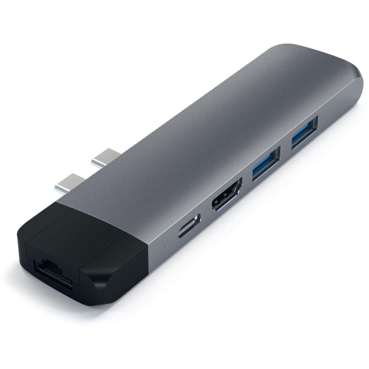 SATECHI Hub USB-C Pro + Ethernet/4K Hdmi gris