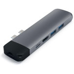 SATECHI Hub USB-C Pro + Ethernet/4K Hdmi gris