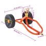 Voir la diapositive 6 : VIDAXL Traîneau d'arrosage sur roues avec tete rotative en acier rouge
