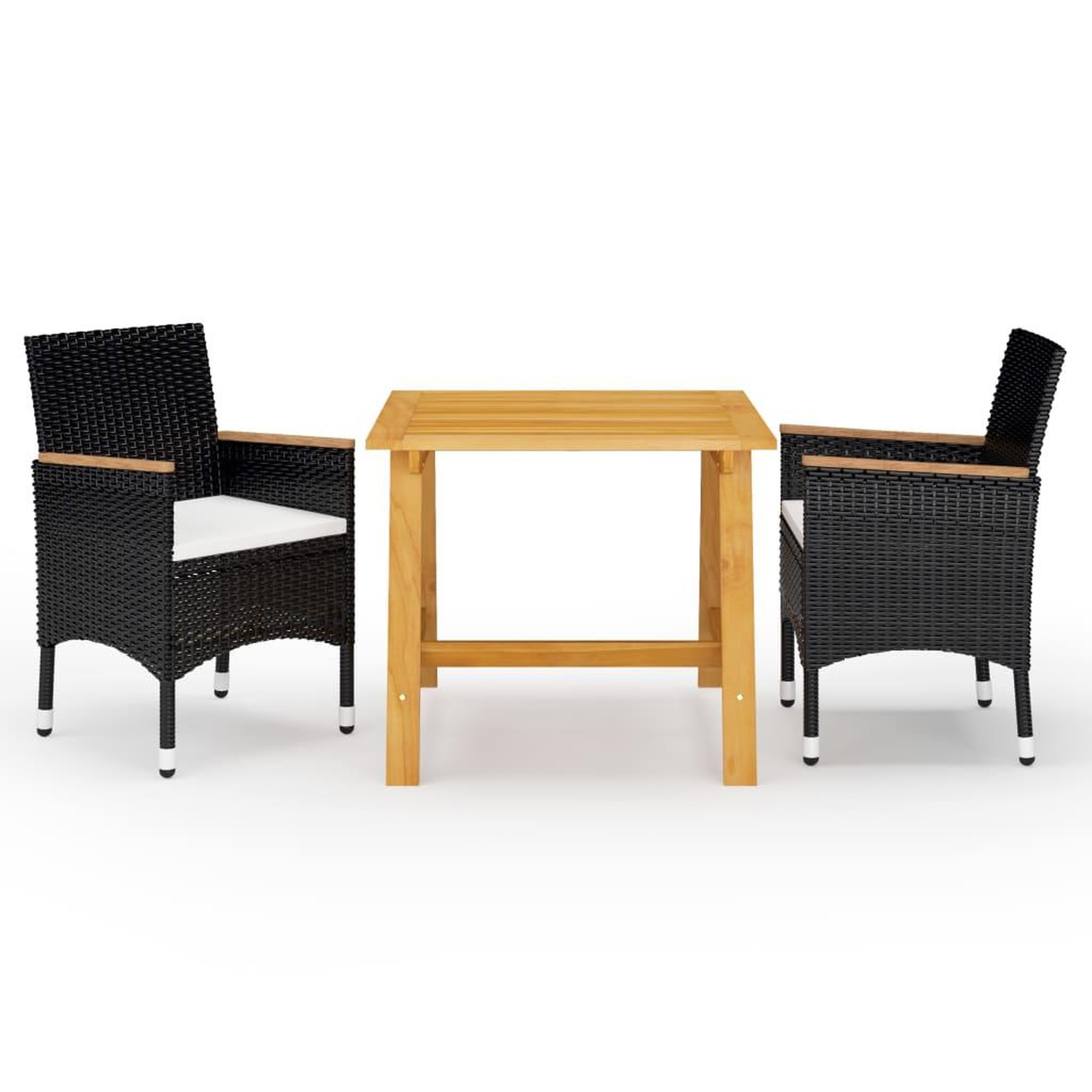 Voir la diapositive 1 : VIDAXL Ensemble a manger de jardin 3 pcs Noir
